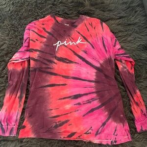 Pink Tiger like Tie Dye Long sleeve shirt